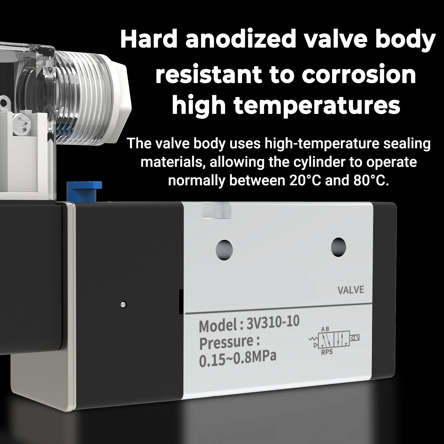 3V310-10-NC 3V310-10-NO Solenoid Valve 3 Port 2 Position Pneumatic Air Valve AC220V DC12V DC24V AC110V