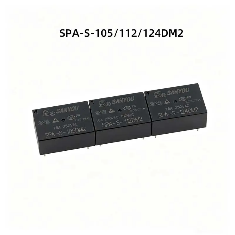 10PCS SPA-S-105/112/124DM2 SANYOU Relay, 1 set, normally open, 4-pin, 16A, 250VAC