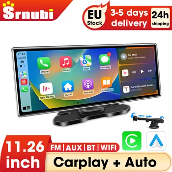 Radio para Auto de 11.26 Pulgadas con Pantalla Táctil, Carplay Inalámbrico y Android Auto para VW, Toyota, Honda, Seat, BMW, Mercedes Benz, Audi, Peugeot, Suzuki 1