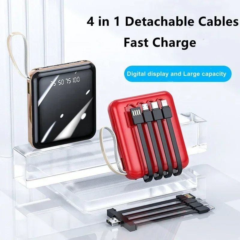 

Мини-Power Bank 20000 мАч, портативное внешнее зарядное устройство, Powerbank для IPhone 13 14 Pro, Huawei, Xiaomi Mini Phone Power