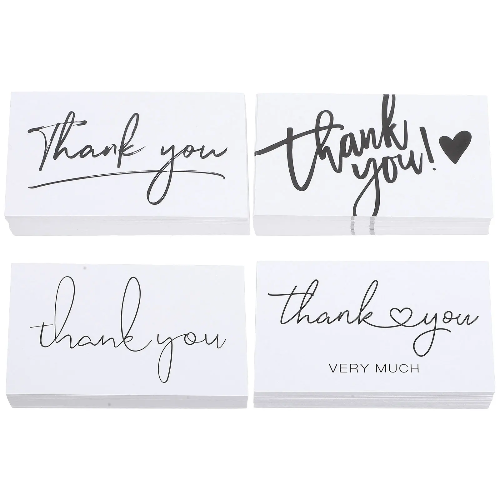 

4pcs Thank You Cards Small Business Cute Paper Thanks Cards For Boutiques Bulk Gift Shopping Card Decor Printing Products
