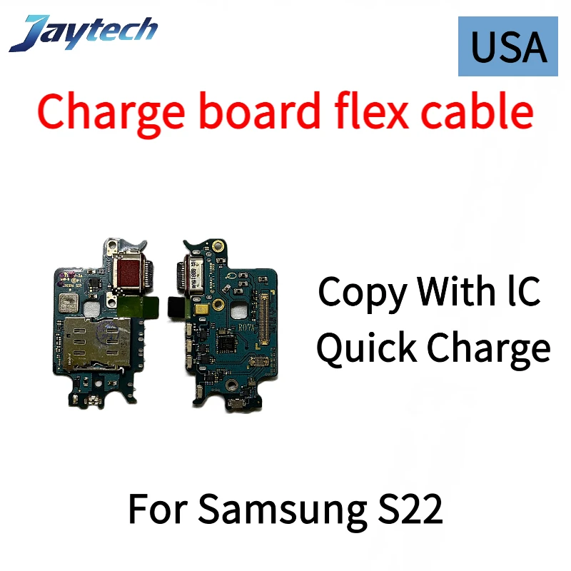 1 قطعة النسخة الأمريكية لسامسونج S23 S22 S21 S20 زائد الترا USB شحن ميناء مجلس موصل هيكلي الكابلات المرنة