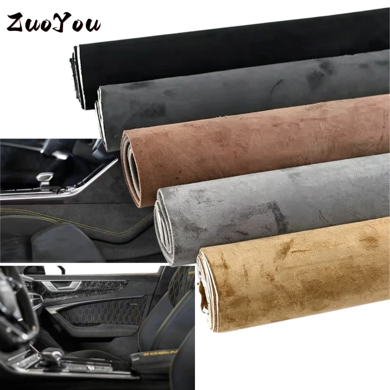 

Car Interior Renovation Suede Headliner Cloth for Auto Upholstery Sky Roof Modification Repair Suede Fabric with Sponge Lining