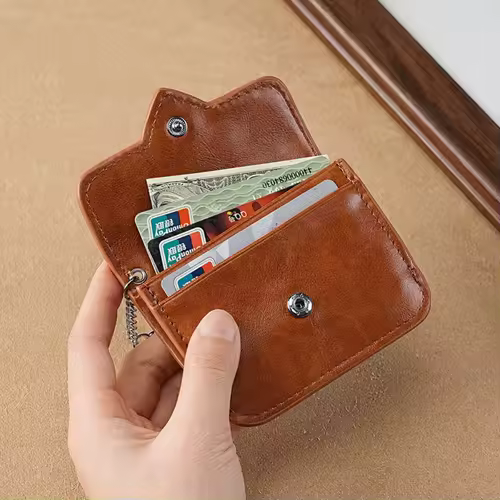 Women Lightweight PULeather Card Holder Cute Heart Shaped Small Wallet Multi-card Anti-magnetic Card Holder Travel Cash Coin Bag - Image 3