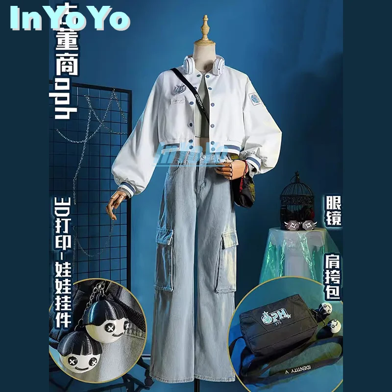 

InYoYo Qi Shiyi Antiquarian Cosplay Identity V Costume Fashion Daily Cool Uniform Game Suit Halloween Carnival Party Outfit S-XX