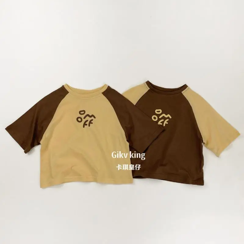 

2026 Summer New Children Short Sleeve T Shirts Boys Girls Cartoon Print Tee Baby Cotton Loose O-neck T Shirts Kids Clothes