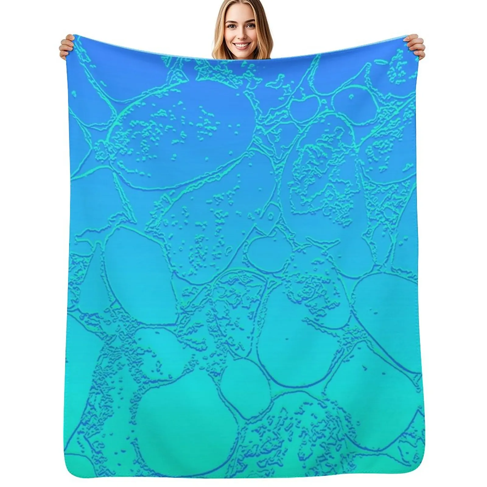 Turquoise Crackle Throw Blanket Beach Softest Decorative Beds anime Nap Bed covers Blankets