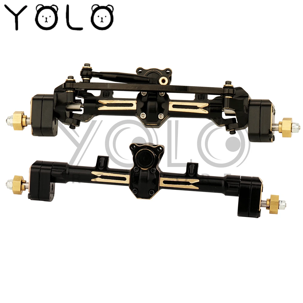 

1/24 латунный дверной мост портал, комплект передней и задней оси для 1:24 SCX24 JEEP C01 Pickup 90081AXI00005, детали для обновления радиоуправляемых автомобилей