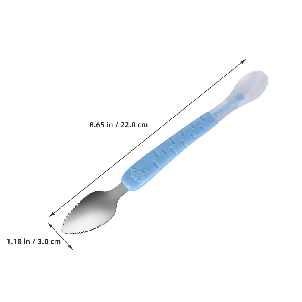 2 szt Łyżka ze stali nierdzewnej Łyżka do skrobania owoców dla niemowląt Łyżki do puree Łyżka do karmienia