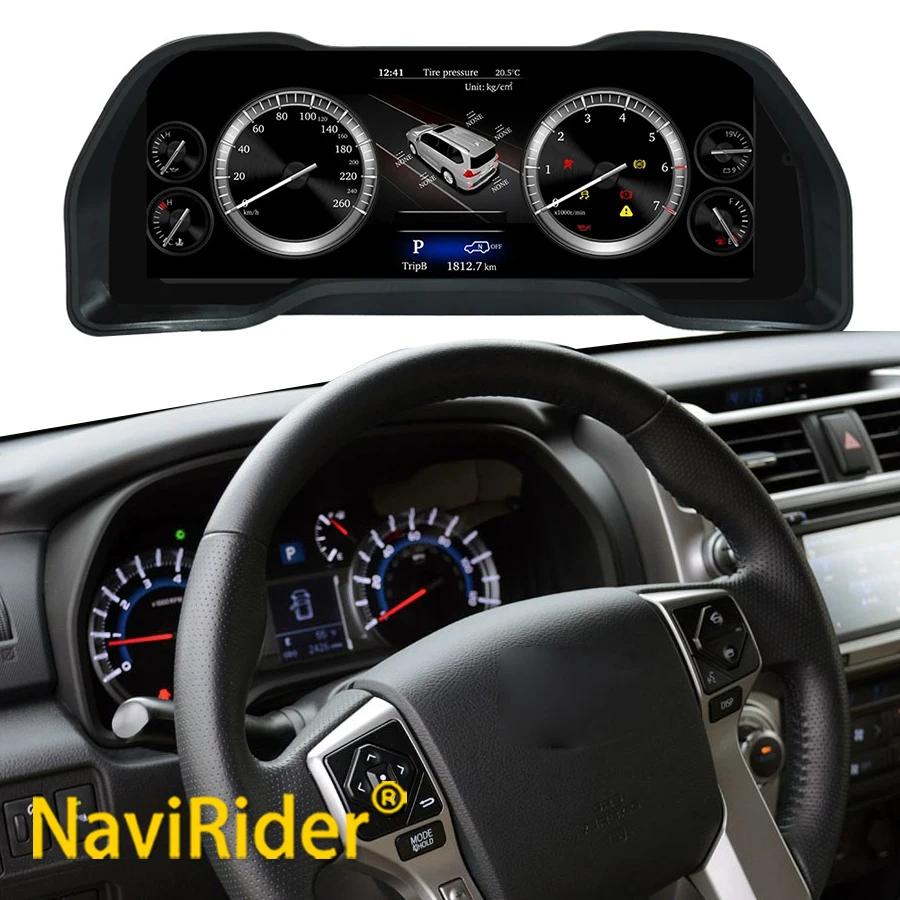 N 12.3inch LCD Car Digital Cluster Instrument Smart Cluster Screen For TOYOTA 4 Runner 4runner 2018-2022 Display Linux Upgrade