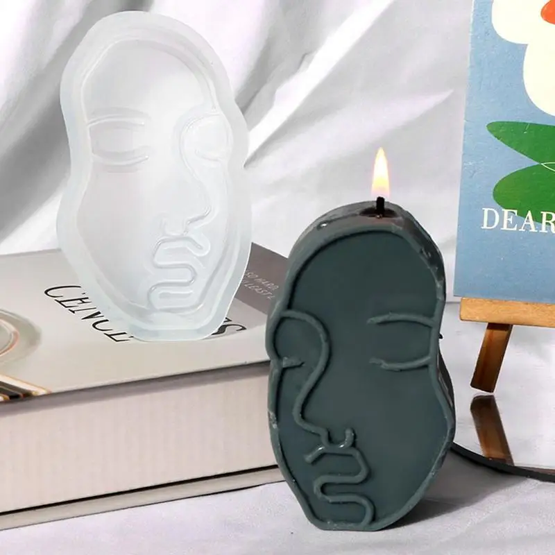 Silikon Kerze, Der Form 3D Gesicht Form Seife Mold Party Decor, Der Werkzeug Langlebig Harz Casting Ton Form für Seife kerzen Cak