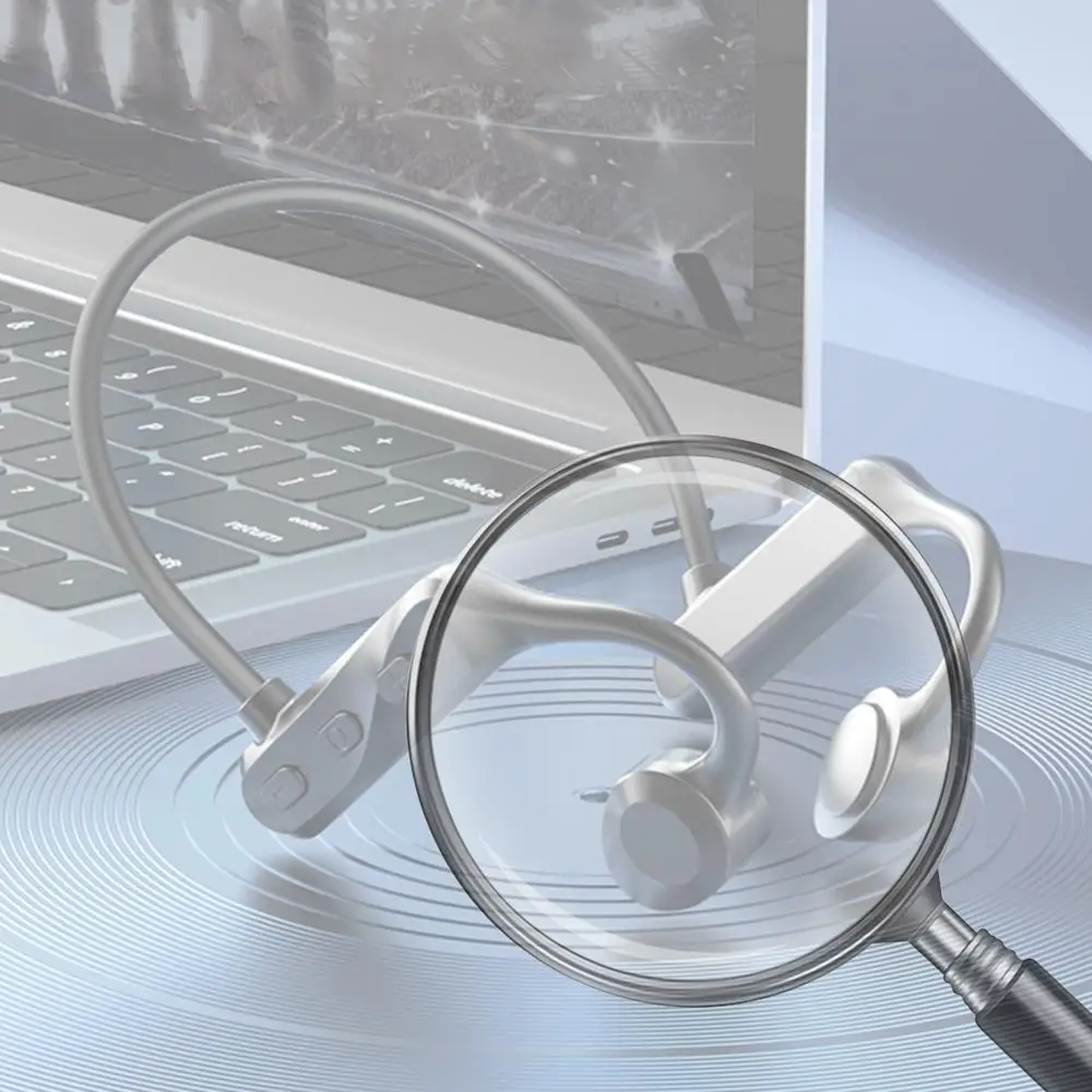 Bone Conduction Headphones Handfree Not In-Ear Headset Lightweight Bluetooth-Compatible Comfortable To Wear for Outdoor Sports