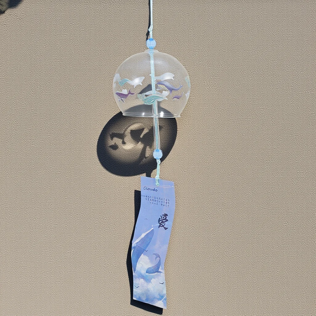 

1Pcs Chic Japanese Retro Glass Wind Chime for Living Room Festival Supplies Gift Glass Wind Chime Garden Adornment