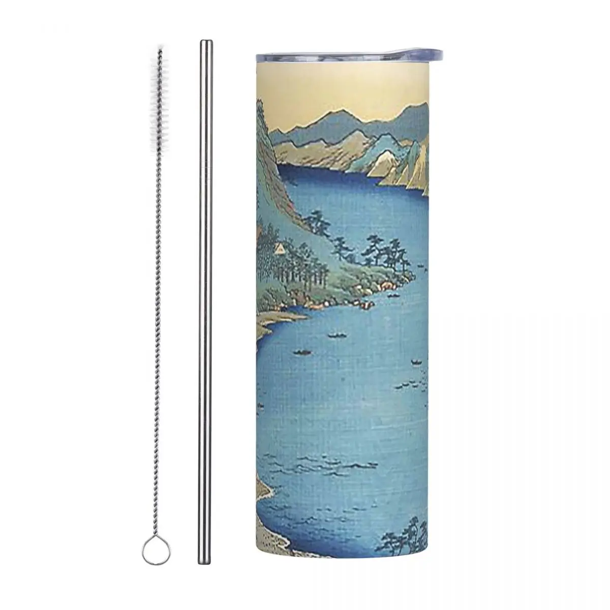 Province Of Totomi Lake Hamana, By Utagawa Hiroshige Stainless Steel Tumbler Vacuum  Mug Thermal Cold Cups Straw With Lid 20oz