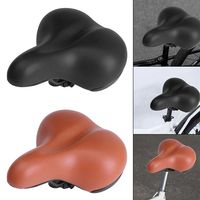 PU Leather Oversized Bike Seat Spring Waterproof Wide Bicycle Saddle High Elasticity Soft Comfortable Road Bike Seat