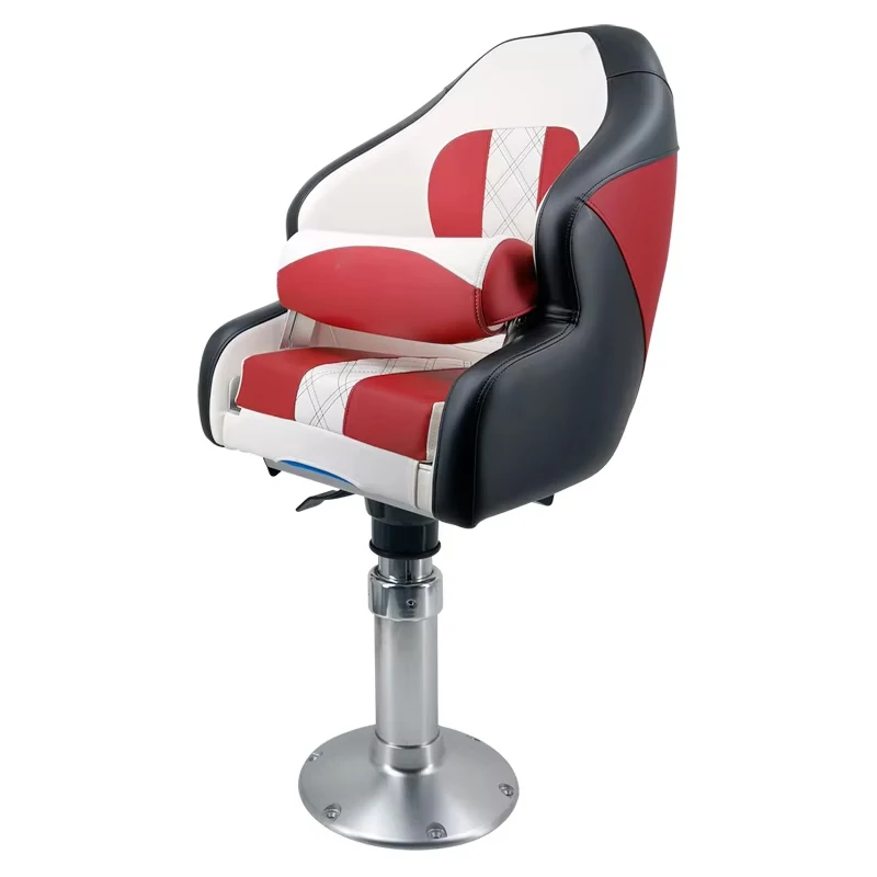 Genuine Marine Grade Swivel Folding Comfortable Luxury Deluxe Pontoon Boat Captain Seat Chair for Boats