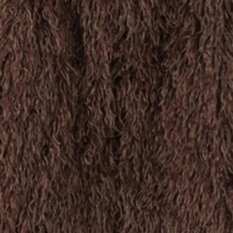 FANAN Fashion Brown Faux Fur Coat Women's Round Neck Loose Long Sleeves Thick Plush Short Jacket Streetwear 2025 Winter New