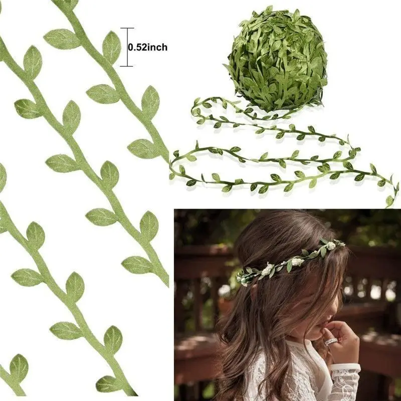 100 m künstliche Pflanzen, Ranke, kleine Blätter, Seilkränze, Zuhause, Hochzeit, Aktivität, Party, Outdoor, Garten, Festival, DIY, Geschenke, Haarnadeln, Dekor – Detail 15