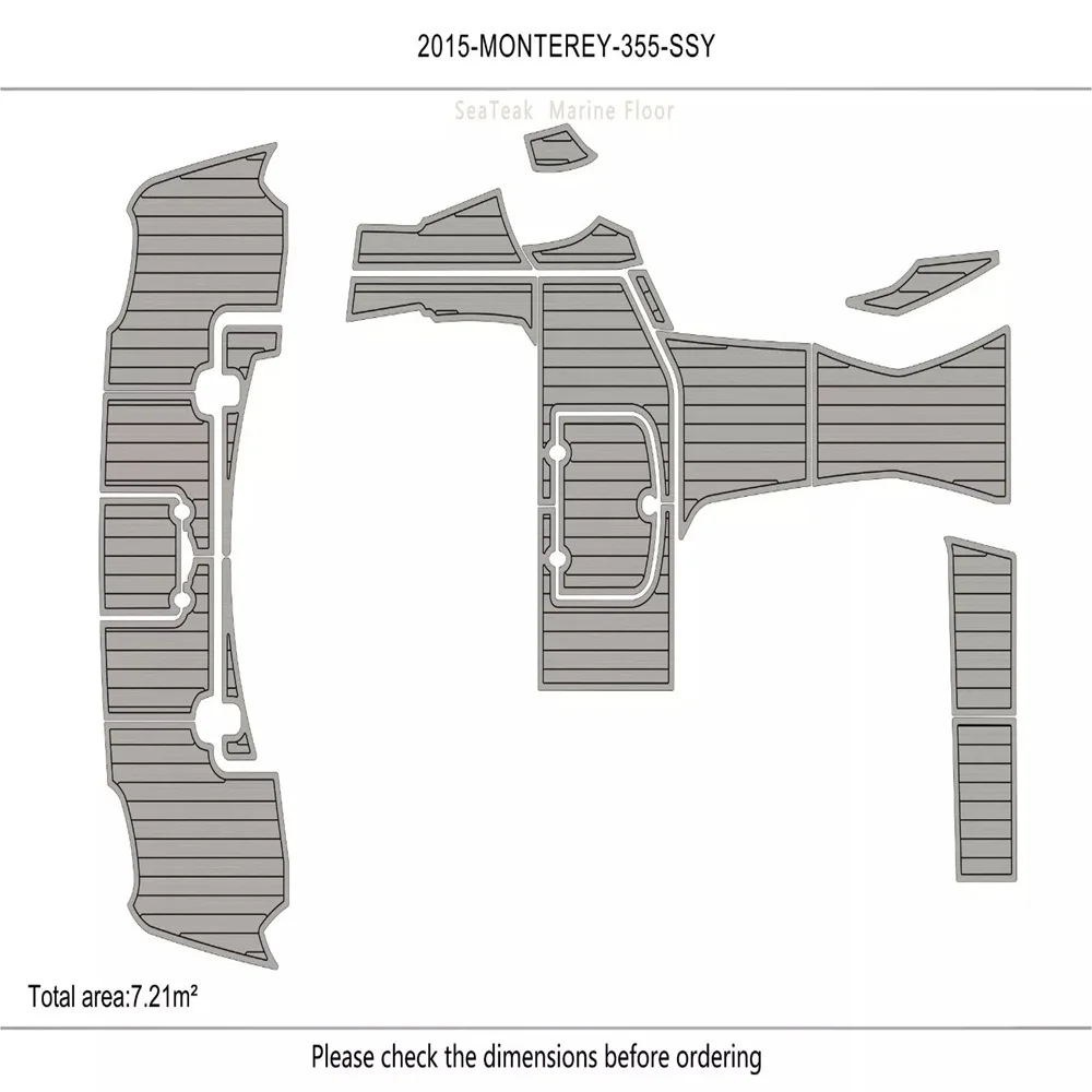 2015 MONTEREY 355 SSY Cockpit swimming platform Pads 1/4