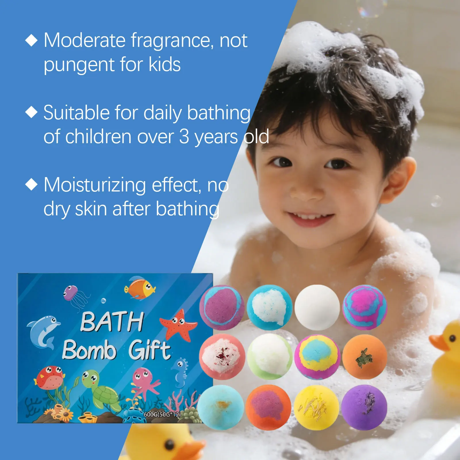 Bubble Bath Ball Deep Cleaning Contains Toys Make Children Fall in Love with Bathing Long-Lasting Fragrance Children's Bath Ball