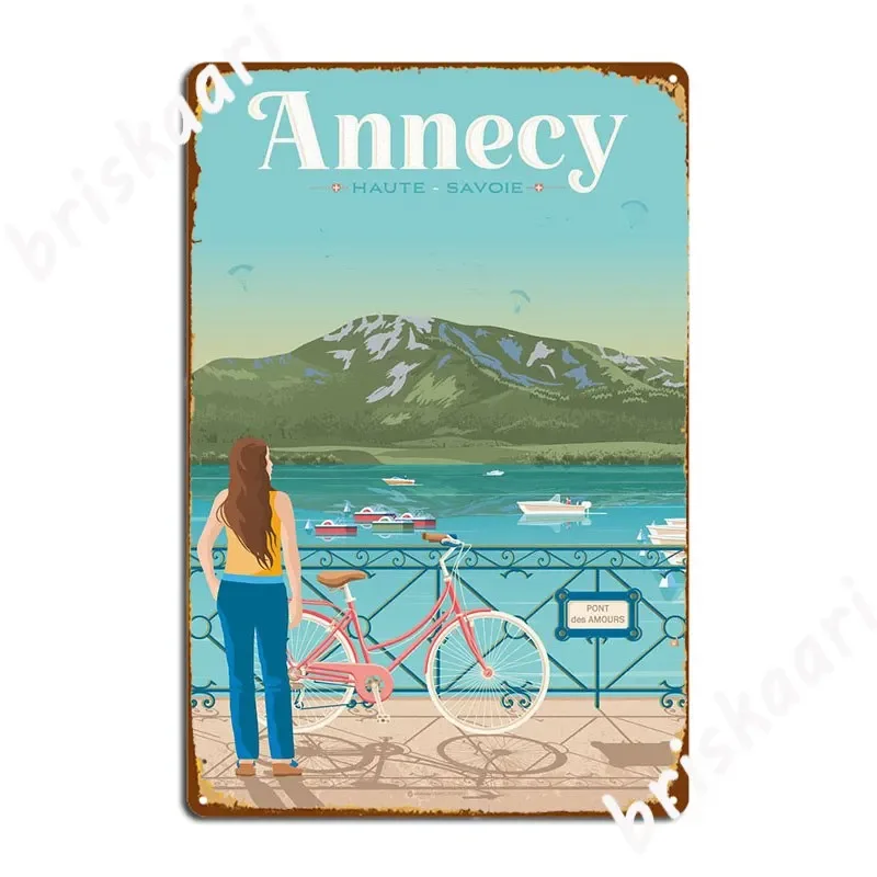 Annecy City Travel Poster Poster Metal Plaque Cinema Garage Plaques Home Classic Frace Annecy Tin Sign Posters