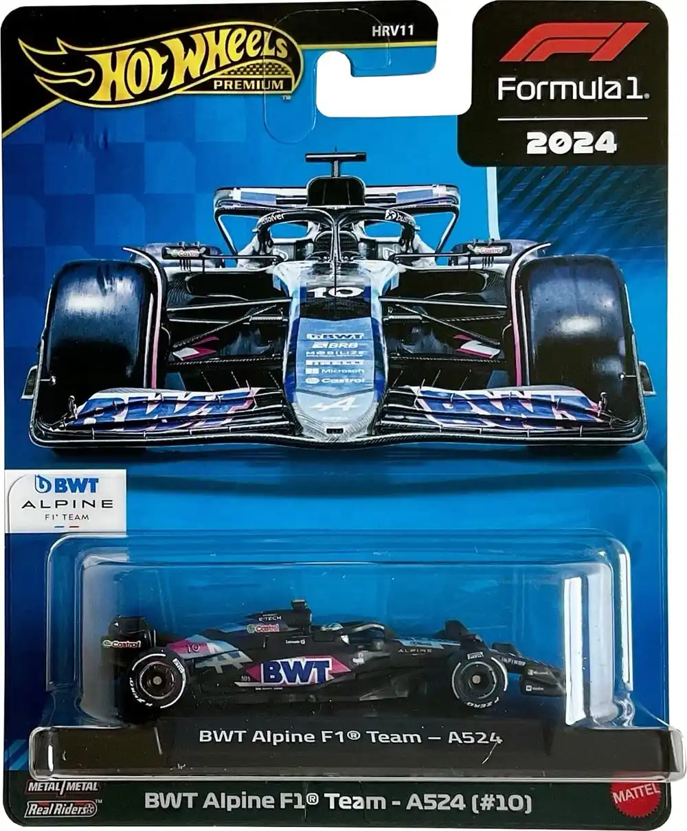 

Hot Wheels Track Legends Ferrari Formula 1 BWT Alpine F1 Team — A524 ( # 10) Литые модели автомобилей Red Bull McLaren