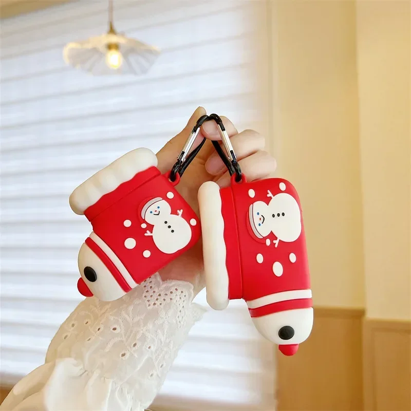Christmas Stocking Case for AirPods 4 Airpod 1 2 3 Pro Pro2 Bluetooth Earbuds Charging Box Protective Earphone Case Cover