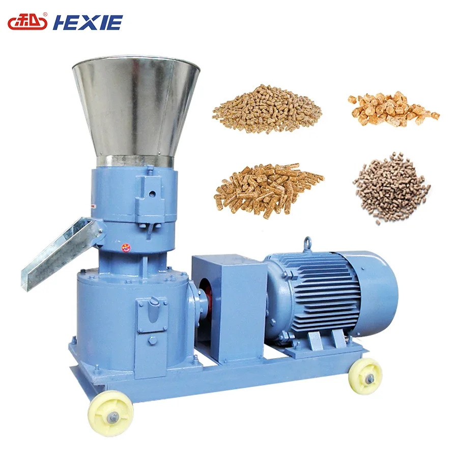 Small farms homemade feed pellet machine 100-1000 kg/h flat die pellet machine with best price