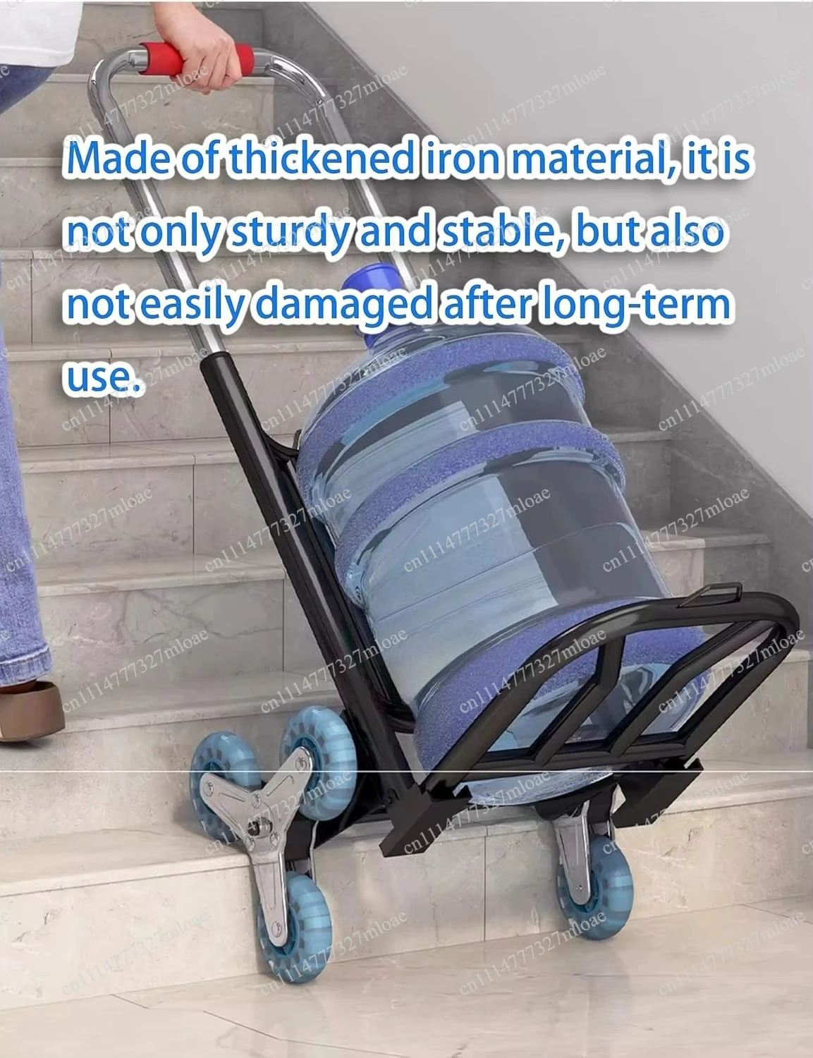 Light folding trolley, can climb stairs, load-bearing 120 kg, portable trolley, can carry kettles/groceries