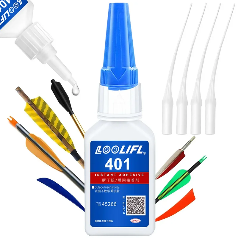 Loolifl, Super Glue, Cyanoacrylate, Suitable for Bow and Arrow Repair Bonding, Transparent and Stable Multi-Purpose Adhesive