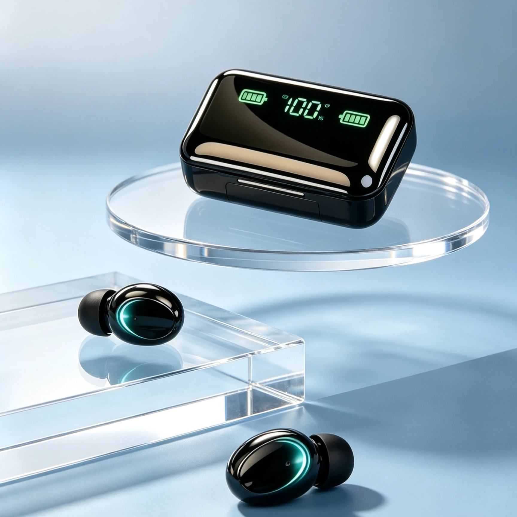 Wireless Earphones with Charging Box, Waterproof Headphone, 9D Stereo, Sports Earbuds, Headsets with Microphone, Bluetooth