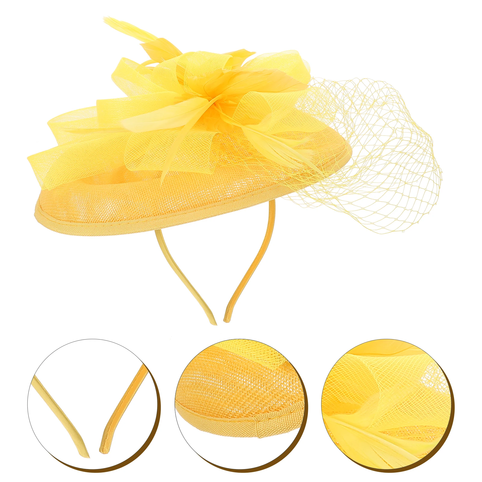 

Shiny Tiara Headdress Wedding Hair Accessories Fascinator Hat for Women Mesh Women's