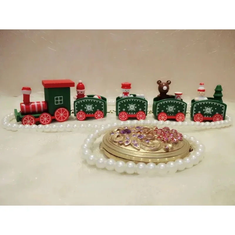 Mini Christmas Train Plastic Christmas Train Toys Christmas Decorations for Home 2025 Cristmas Ornament Gift Happy New Year 2025