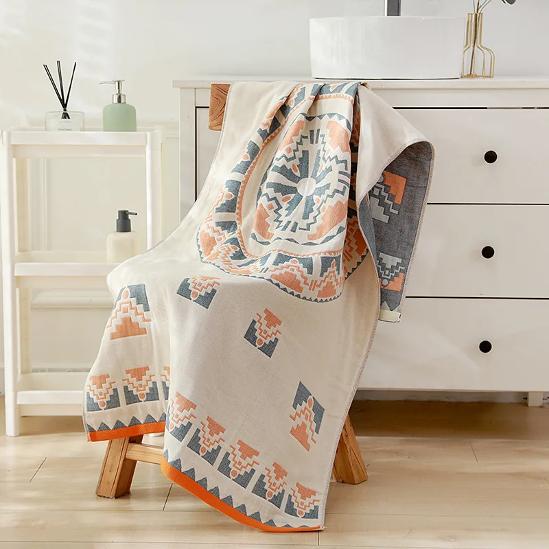 Soft Cotton Gauze Bath Towel Breathable Beach Towel Quick Dry Absorbent Towel for Bathroom Swimming Home Travel Daily All Season