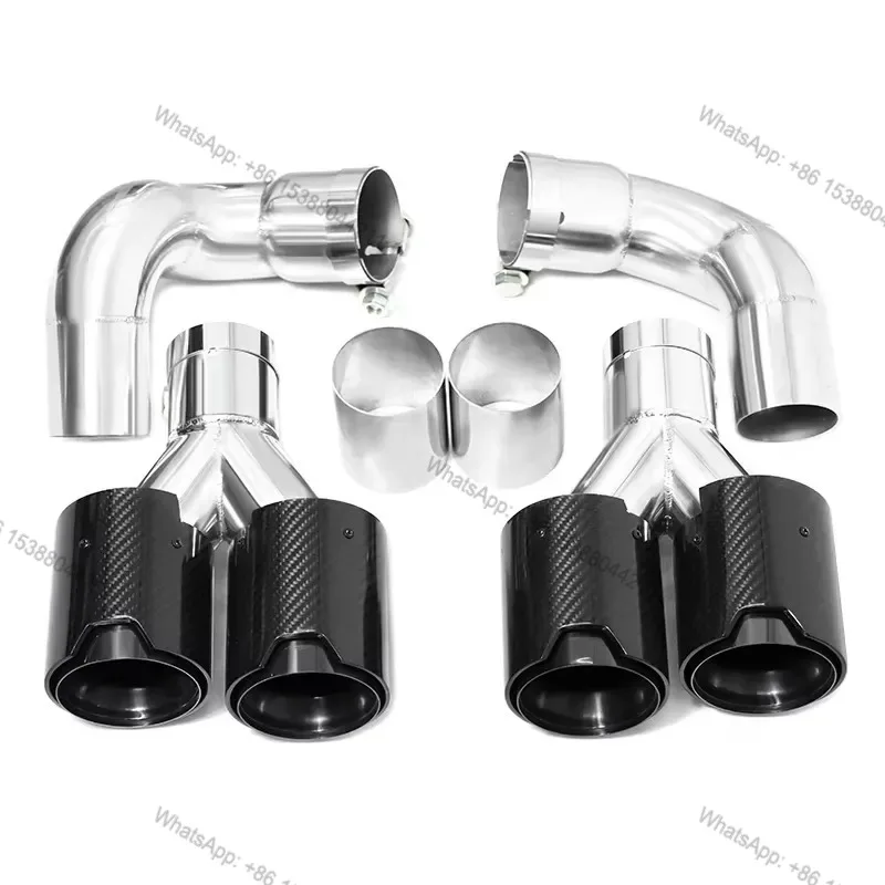 Hot Sale SYPES Car Exhaust Pipes for G60 G68 525i 528i 530i Upgrade Stainless Carbon Fiber Exhaust Tip M Performance Quad