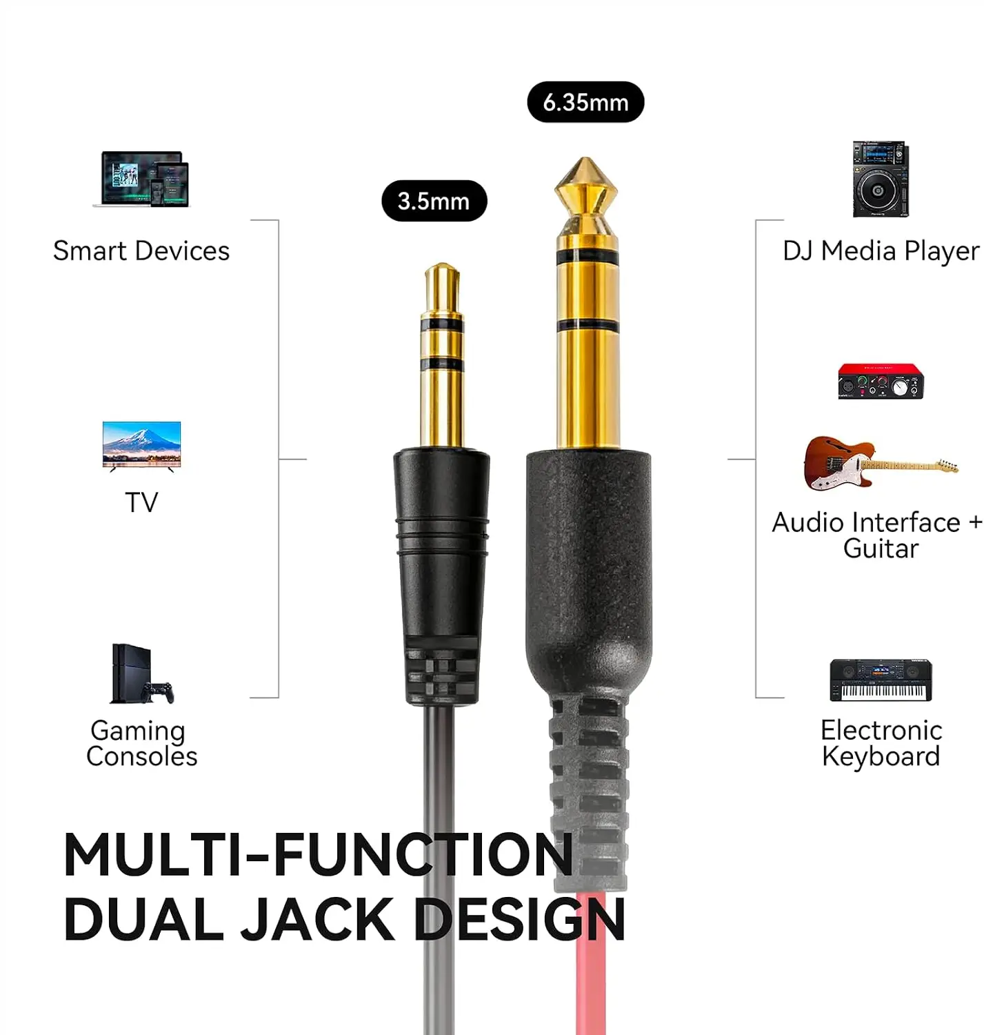 Wired Over Ear Headphones Hi-Res Studio Monitor & Mixing DJ Stereo Headsets with 50mm Drivers for AMP Computer Recording Podcast Keyboard Guitar Laptop - Black view 3