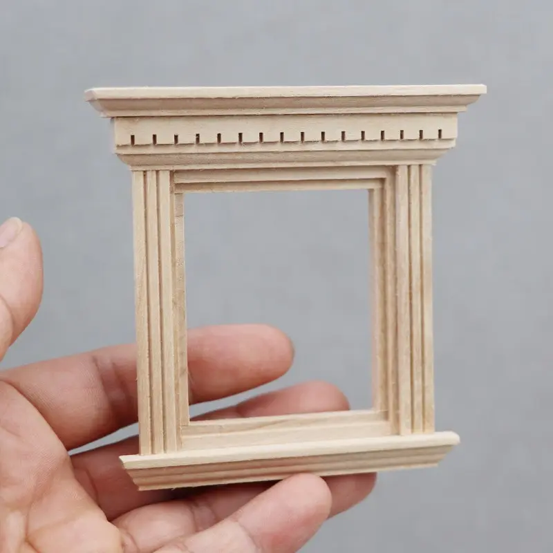 1PC Dollhouse Window Frame Model Dollhouse Craft Windows Decorations Dolls House Miniature Furniture Accessories