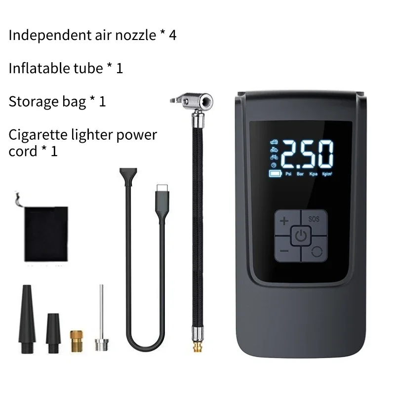 Opblaasbare pomp ST-9624B 150psi luchtpomp Intelligent digitaal display Auto Fietsbal Elektrische pompcilinder