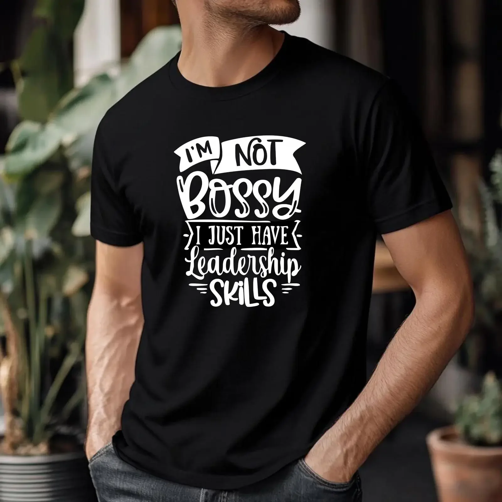I'm Not Bossy I Have Leadership Skills T Shirt Funny Office vintage Washed graphic fashion Comfortable Versatile homme Stylish