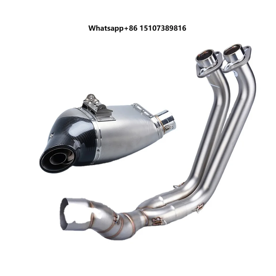 

New 2017-2023 AK Motorcycle Exhaust System Ninja650 Versys650 Z650 Full Underbody Stainless Steel Front Link Alloy 51mm