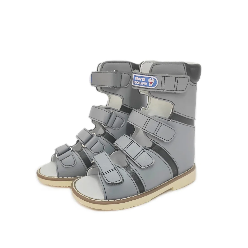 Summer Baby Orthopedic Shoes For Kids Leather High Top Clubfoot Sandals Ankle Support Flat Feet Footwear Size22-34