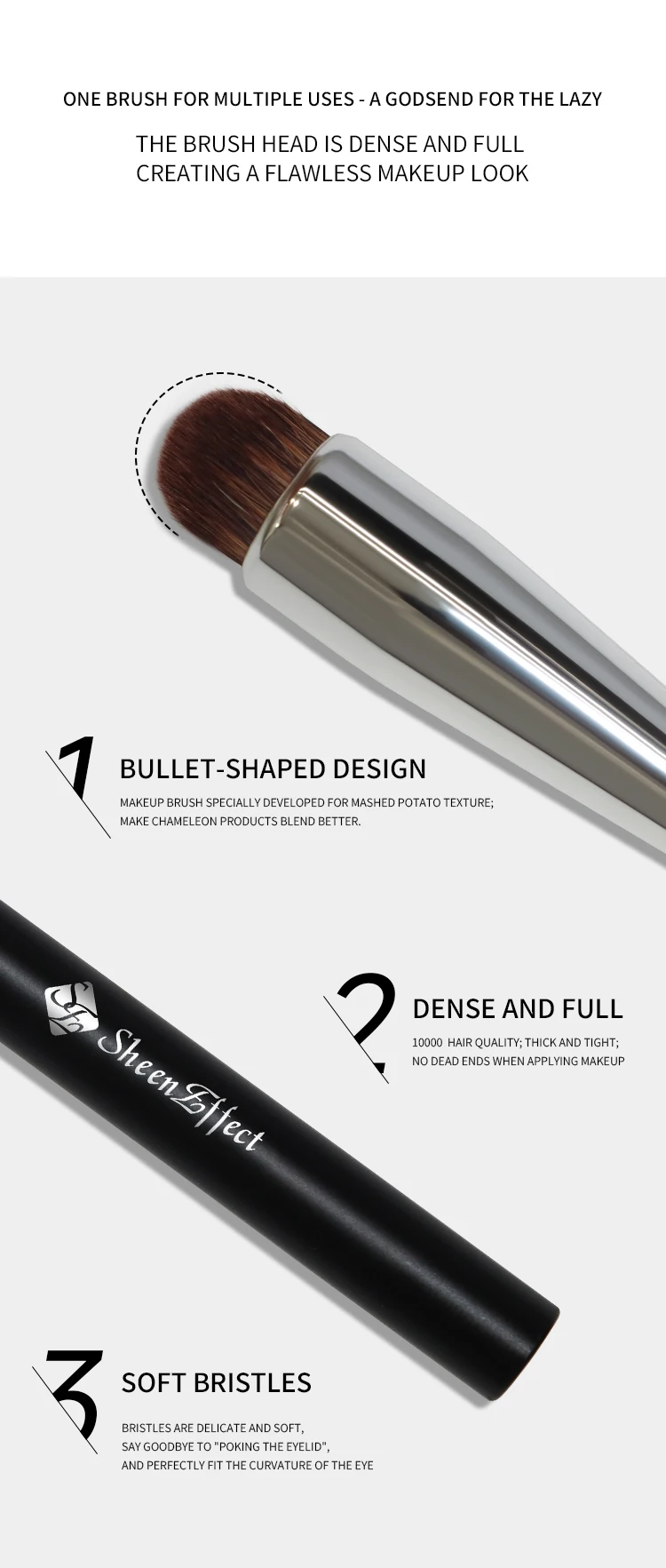 Sheeneffect Special Brushes for Color-changing Multichrome Eyeshadow Use