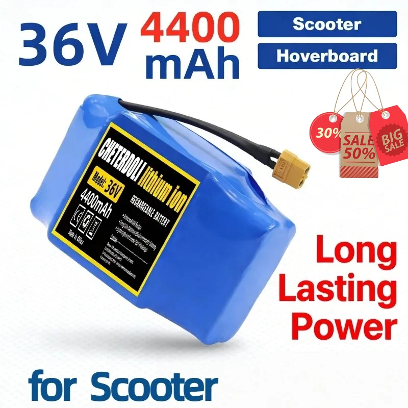 

Перезаряжаемая батарея большой емкости 36 В, 12 Ач-10S2P, литий-ионный идеальный аксессуар для скутера, надежный для расширенного использования, запасной комплект