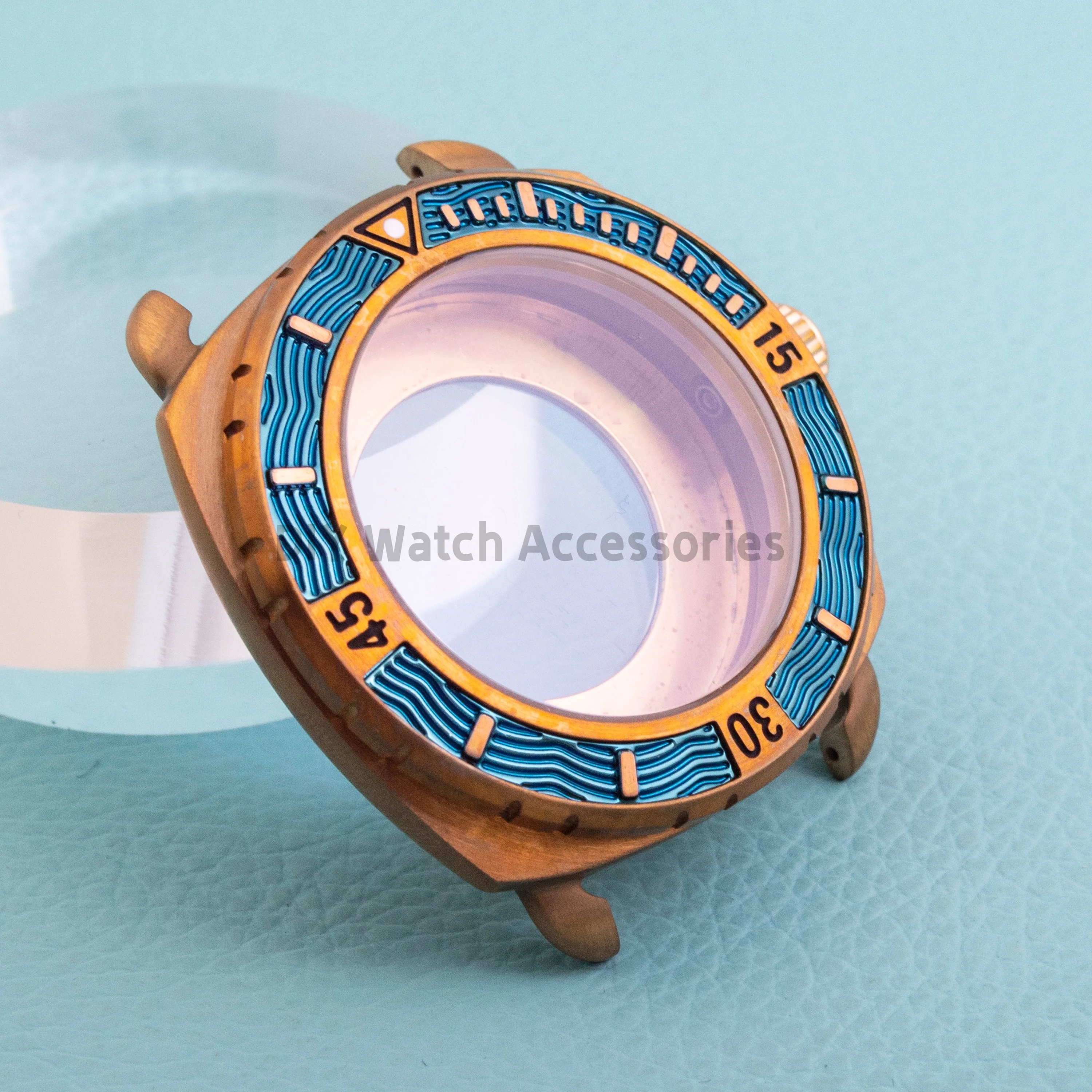 NH35 Bronze Case Watch Case Parts Vinatge 44mm Bronze Watch Case Sapphire Glass Suitable For NH35/36 ETA2824 Movement