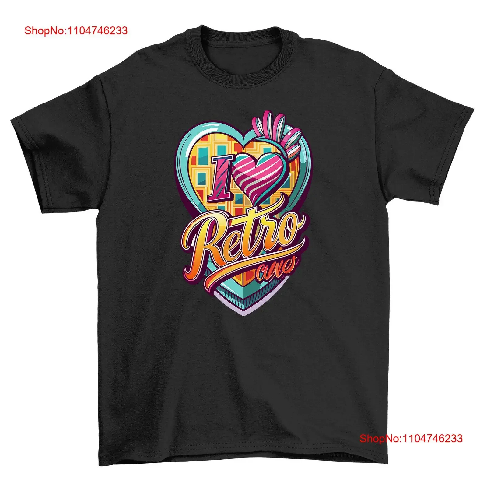 Retro_92 ريترو الحب القلب تي شيرت خمر يشعر 100 القطن مضحك للجنسين خمر غسلها عادية أنيقة تنفس الموضة
