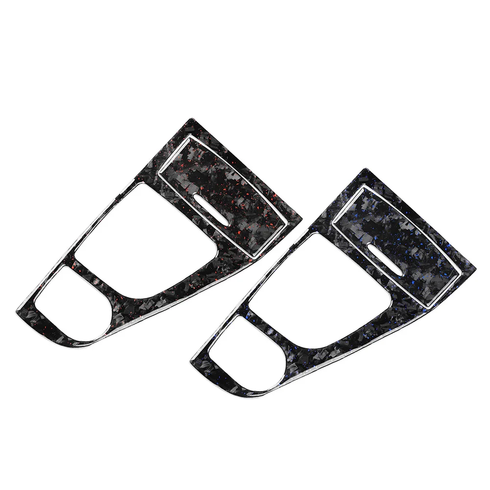 2Pcs LHD Car Interior Console Gear Shift Panel Cover Trim Carbon Fiber Pattern 2Pcs For Infiniti Q50 2014-2024 For Q60 2017-2024