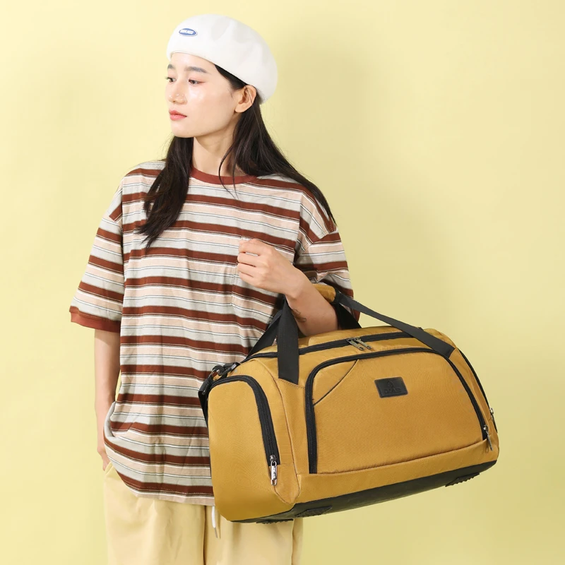 2024 New Hot Selling Travel Bag Oxford Spinning Zipper Large Capacity Casual Travel Bag Soft Solid Color Popular Travel Duffels