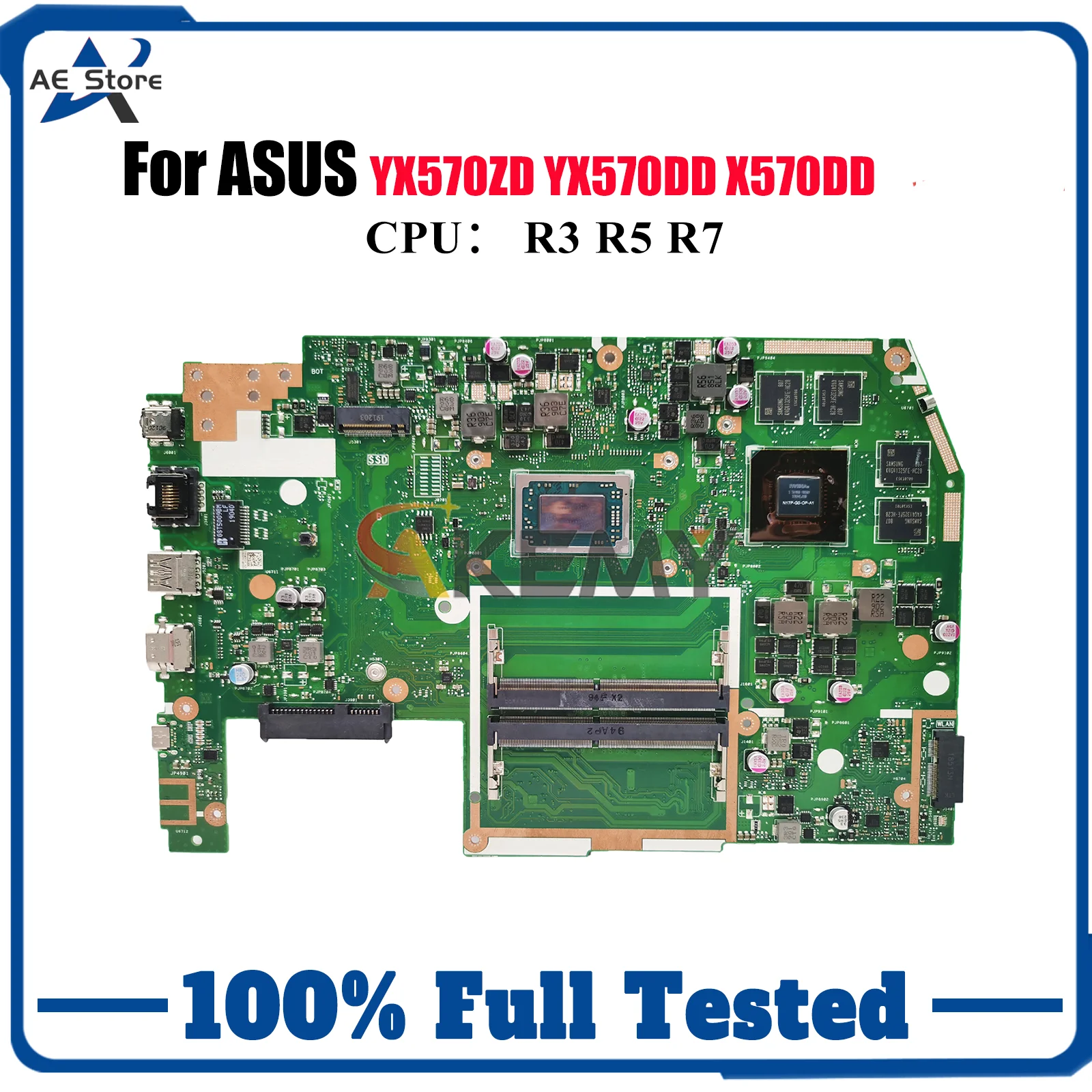 

X570DD Материнская плата для ноутбука ASUS VivoBook YX570DD X570D YX570ZD X570DD Материнская плата для ноутбука с процессором R3 R5 R7 100% tests OK stk