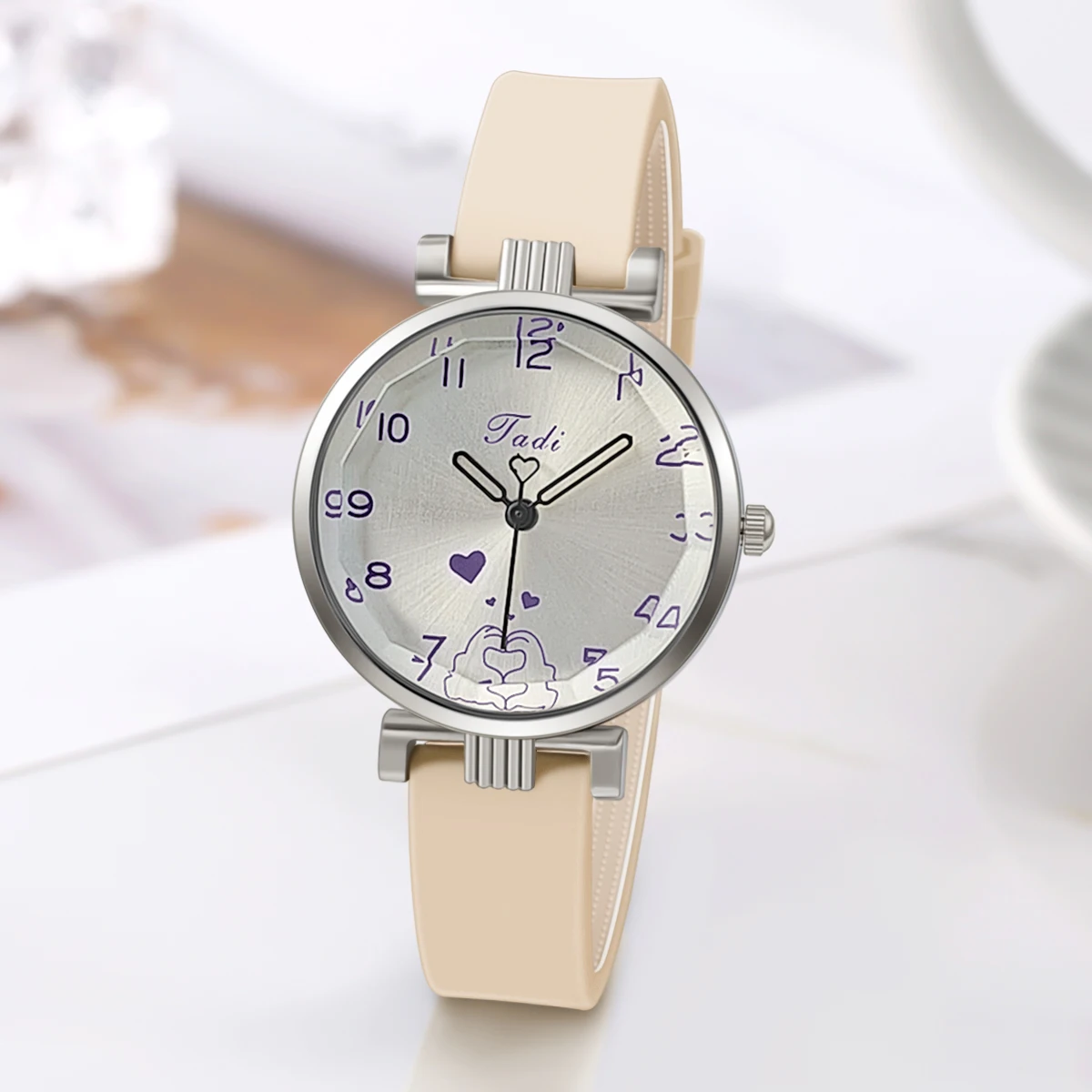 High Quality Popular Multicolor Women Temperament Leather Strap Quartz Watches For Girls