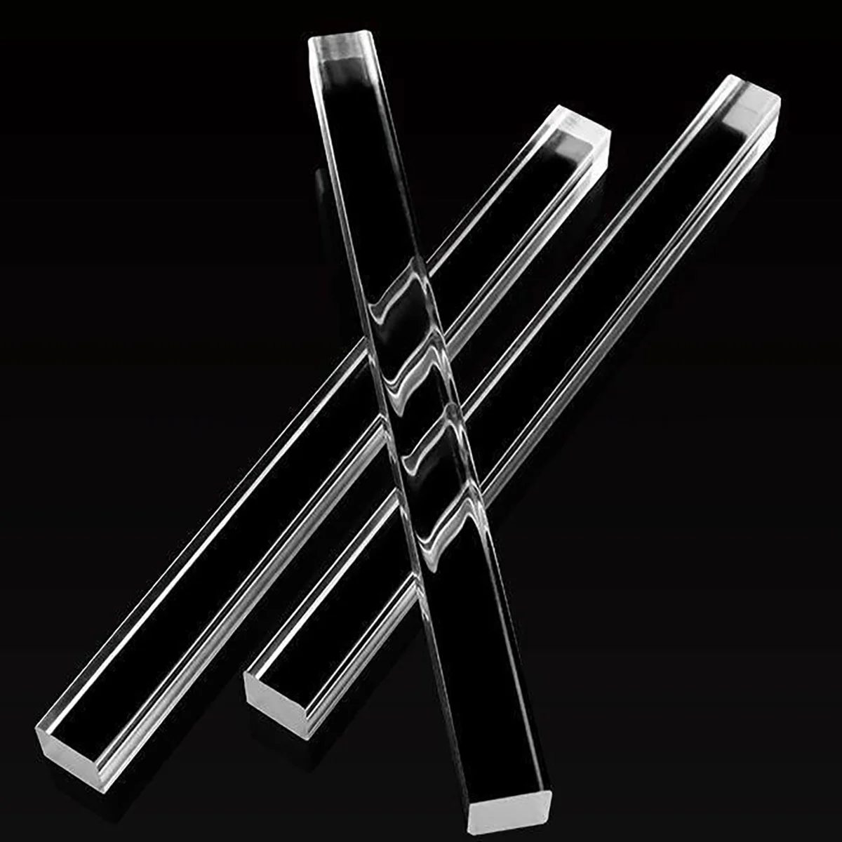 1-12Pcs Transparent Acrylic Square Rod, 2x2-40x40mm Plexiglass Bar, Length 200/500mm, DIY Craft & Model Material
